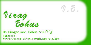 virag bohus business card